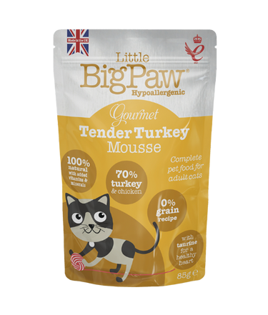 Little BigPaw Gourmet Tender Turkey Mousse Wet Cat Food 85g - 85G